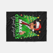 Couverture Polaire Rendre Noël super à nouveau amusant Père Noël Trum (Devant (Horizontal))