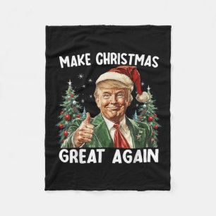 Couverture Polaire Rendre Noël super à nouveau drôle Père Noël Trump