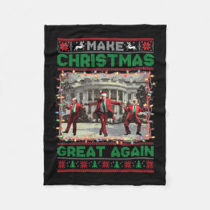 Couverture Polaire Rendre Noël super à nouveau drôle Père Noël Trump