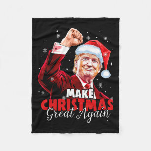 Couverture Polaire Rendre Noël super Père Noël amusant Trump Noël