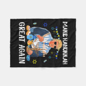 Couverture Polaire Rendre sa grandeur à Hanoukka juive laid Chanukah  (Devant (Horizontal))