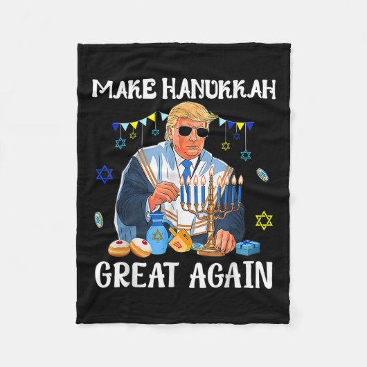 Couverture Polaire Rendre sa grandeur à Hanoukka juive laid Chanukah  (Devant)