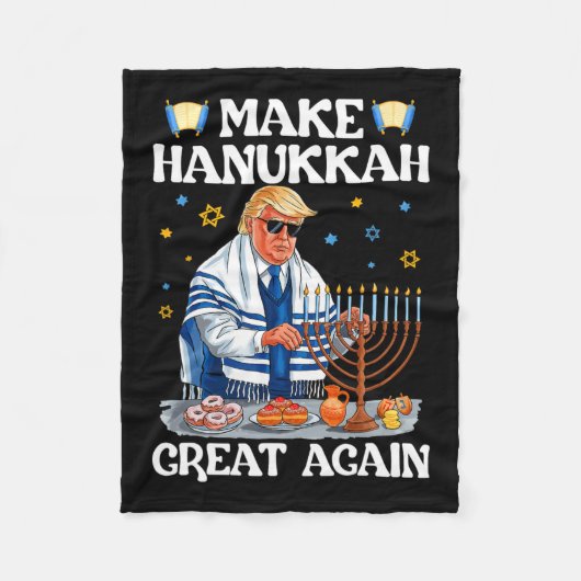 Couverture Polaire Rendre sa grandeur à Hanoukka Trump Juif Ugly Chan (Devant)