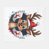 Couverture Polaire Renneau de Noël (1) (Devant (Horizontal))
