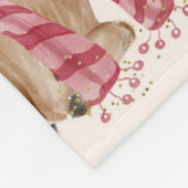 Couverture Polaire Rennes, Oiseaux, Fleurs (Coin)