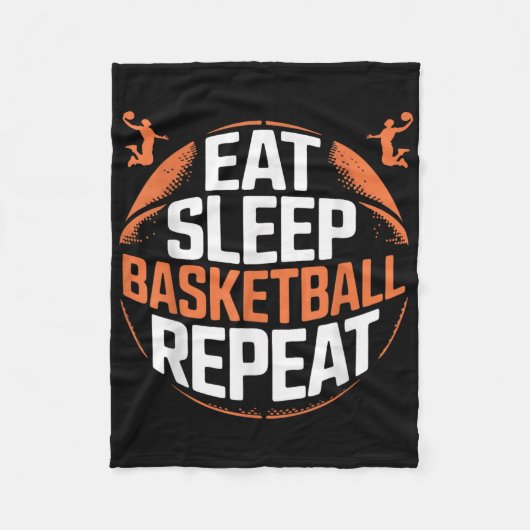 Couverture Polaire Répéter le basketball du sommeil (Devant)