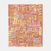 Couverture Polaire Répétition De Son Nom | Tons Boho cool (Devant)