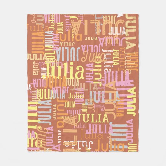 Couverture Polaire Répétition De Son Nom | Tons Boho cool (Devant)