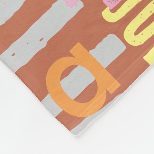 Couverture Polaire Répétition De Son Nom | Tons Boho cool (Coin)