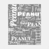 Couverture Polaire Répétition Nom de l'animal Motif gris blanc modern (Devant)