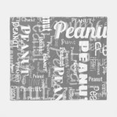 Couverture Polaire Répétition Nom de l'animal Motif gris blanc modern (Devant (Horizontal))