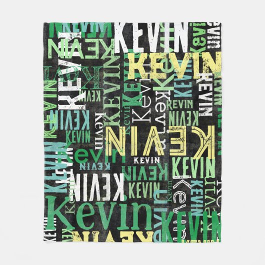 Couverture Polaire Réplication des noms Style urbain Noir (Devant)