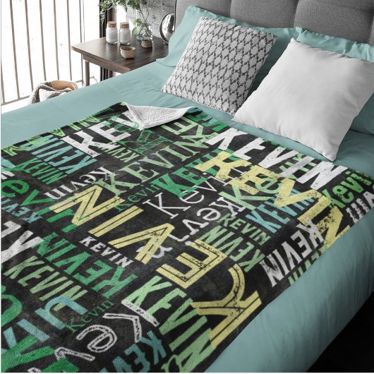 Couverture Polaire Réplication des noms Style urbain Noir