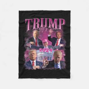 Couverture Polaire Reprenez l'Amérique, Daddle à la maison Trump rose