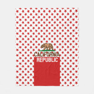 Couverture Polaire RÉPUBLIQUE DE CALIFORNIE Drapeau d'État Red Star D