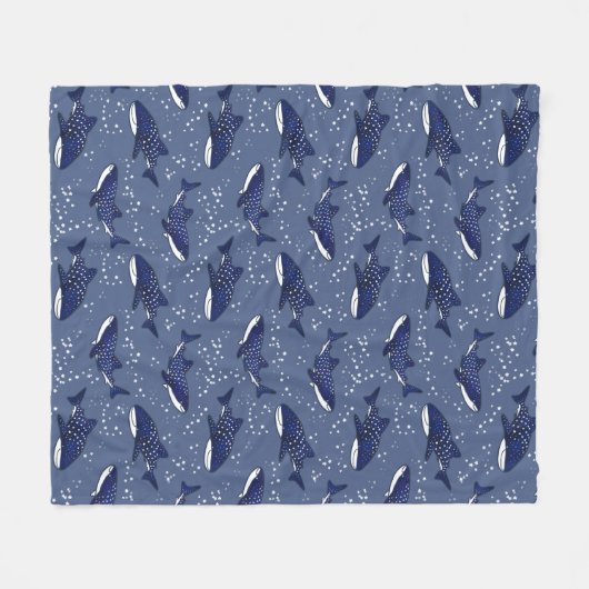 Couverture Polaire Requin de baleine étoilé (foncé) (Devant (Horizontal))
