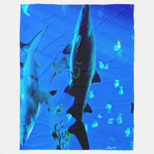 Couverture Polaire Requin incliné par noir