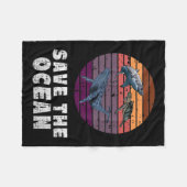 Couverture Polaire Requin, Tortue de mer, Baleine, Protection De l'en (Devant (Horizontal))