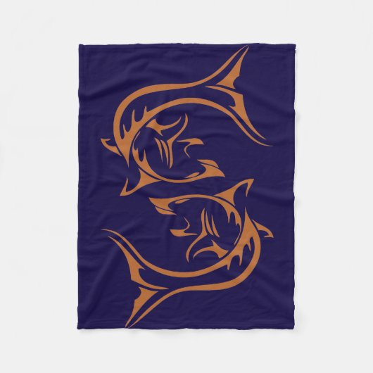 Couverture Polaire Requin tribal (Devant)