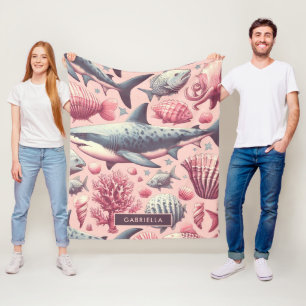 Couverture Polaire Requin vintage sans joint