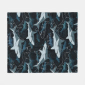 Couverture Polaire Requins, marine, mer, poisson, prédateur, animal,  (Devant (Horizontal))