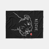 Couverture Polaire Rescue Dog, Tbull Drawing, Rescue Mom, Adopt Don't (Devant (Horizontal))
