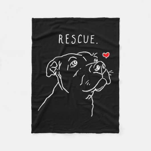 Couverture Polaire Rescue Dog, Tbull Drawing, Rescue Mom, Adopt Don't (Devant)