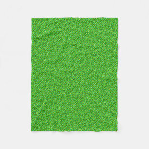 Couverture Polaire Réseau Vert Kaléidoscope/Filet Kaléidoscope Vert