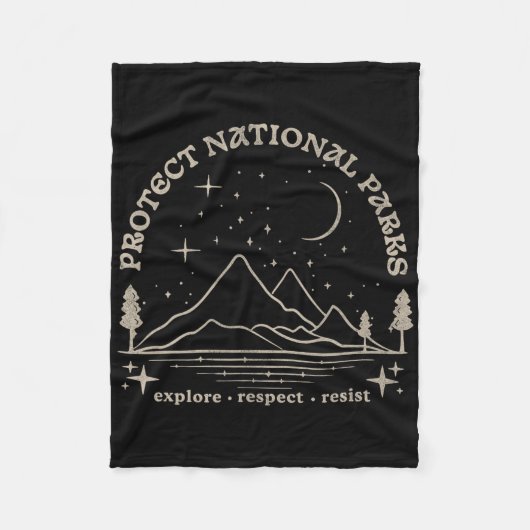 Couverture Polaire Resist Protect Our National Parks Graphic Anti Tru (Devant)