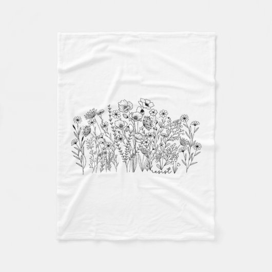 Couverture Polaire Résiste subtilement Fleur Botanique Protestation L (Devant)