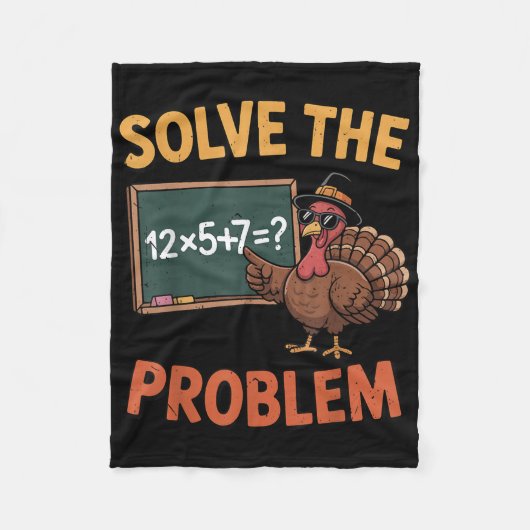 Couverture Polaire Résoudre le problème 67 Mème Dinde Prof de maths T (Devant)