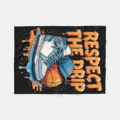 Couverture Polaire Respect The Drip Sneaker Swag Sketll Street Style  (Devant (Horizontal))