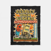 Couverture Polaire Respect Your Elders Funny Gamer Controller 80s Ret (Devant)