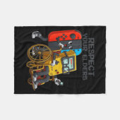 Couverture Polaire Respect Your Elders Gaming Control Retro Funny Gam (Devant (Horizontal))