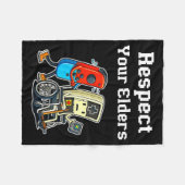 Couverture Polaire Respect Your Elders Retro Gaming Funny Gamer Contr (Devant (Horizontal))