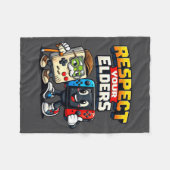 Couverture Polaire Respect Your Elders Retro Gaming Funny Gamer Contr (Devant (Horizontal))