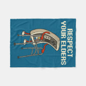 Couverture Polaire Respect Your Elders Retro Gaming Funny Gamer Contr (Devant (Horizontal))