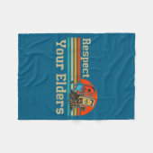 Couverture Polaire Respect Your Elders Retro Gaming Funny Gamer Contr (Devant (Horizontal))