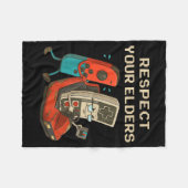 Couverture Polaire Respect Your Elders Retro Gaming Funny Gamer Contr (Devant (Horizontal))