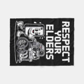 Couverture Polaire Respect Your Elders Retro Tech Camera Phone Cartoo (Devant (Horizontal))