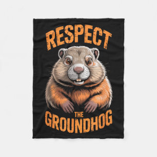 Couverture Polaire Respecter la marmotte Punxsutawney Phil drôle de H