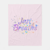 Couverture Polaire Respirer L'Aquarelle Rose Mauve Aqua Blue (Devant)