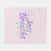 Couverture Polaire Respirer L'Aquarelle Rose Mauve Aqua Blue (Devant (Horizontal))