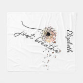 Couverture Polaire Respirer le Dandelion auto-soin Inspiration Yoga (Devant (Horizontal))
