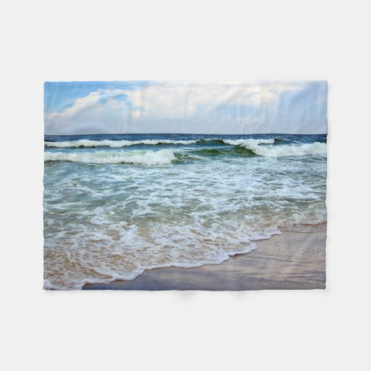 Couverture Polaire Ressacs bleus lumineux (Devant (Horizontal))