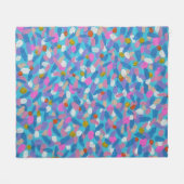 Couverture Polaire Ressort bleu Abstrait (Devant (Horizontal))