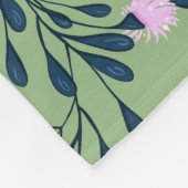 Couverture Polaire Ressorts floraux vert clair (Coin)