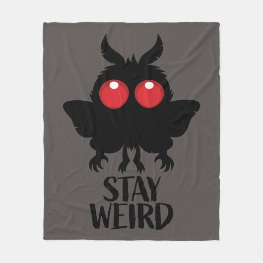 Couverture Polaire Reste Bizarre Mignon Cryptide Mothman Créature Lég (Devant)