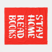 Couverture Polaire Restez à la maison et lisez des livres (Devant (Horizontal))