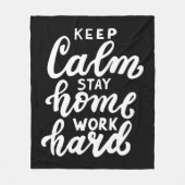 Couverture Polaire Restez au calme Restez au travail dur (Devant)